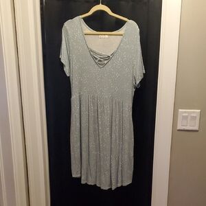 Maurices Light Blue Polka Dot Top